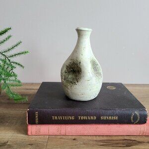 Hand made ceramic bud vase. Signed by artist pottery.